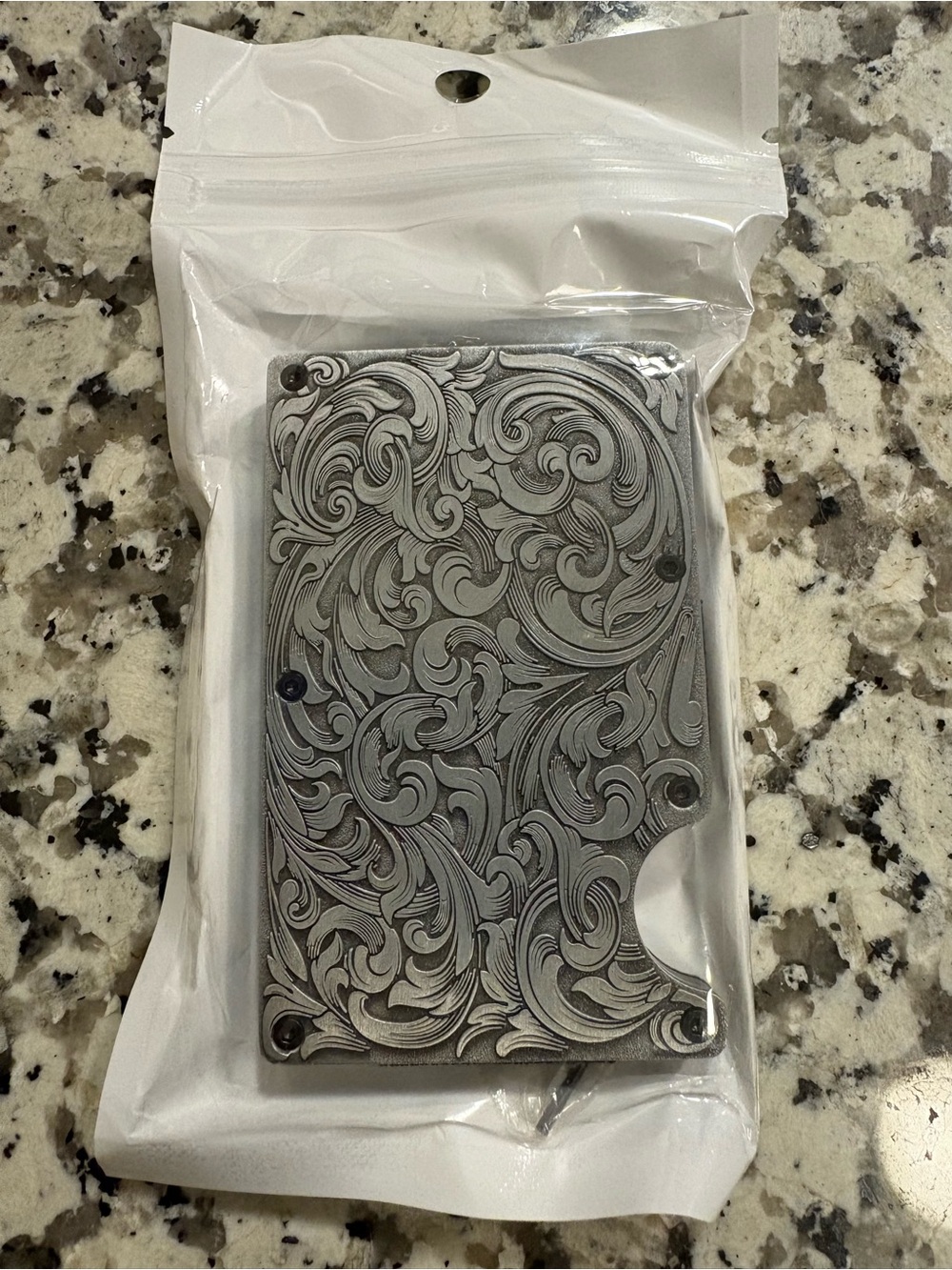Engraved Money Clip Card Holder - Silver